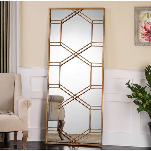 Rectangle Gold Leaf Leaner Mirror