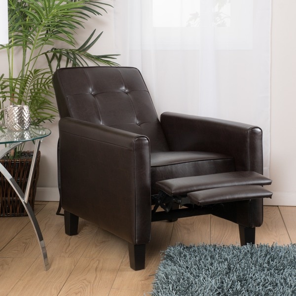Ethan Tufted Bonded Leather Recliner Chair