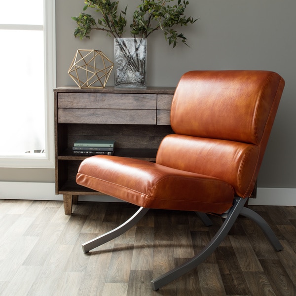Rialto Rust Faux Leather Chair