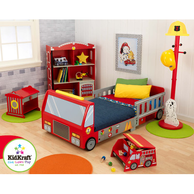 Firefighter Toddler Car Customizable Bedroom Set