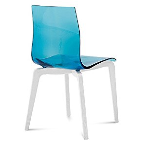 Sola Dining Chair - Set of 2 - Transparent Blue