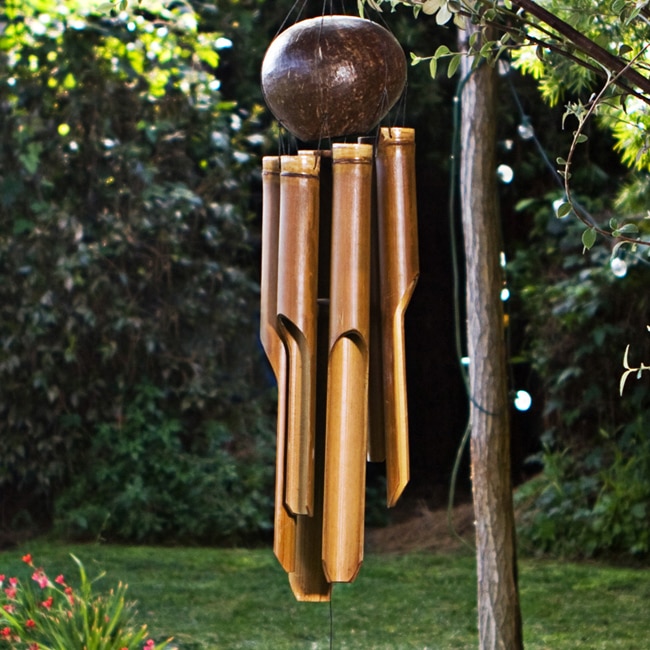 Bamboo 'Natural Small' Wind Chime, Handmade in Indonesia
