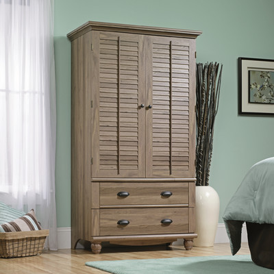 Haywood Armoire In Oak Finish by Beachcrest Home