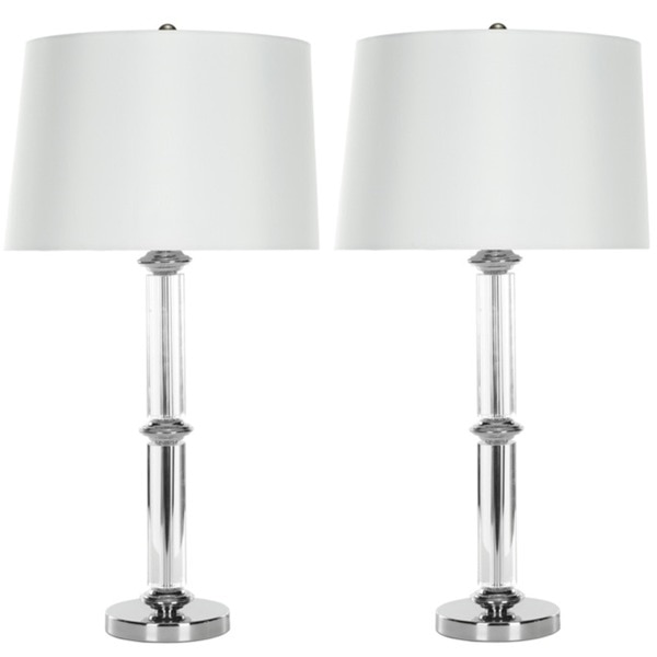 Safavieh Lighting Cylinder Glass Table Lamps (Set of 2)
