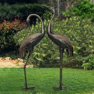 Metal Bird Statue (Set of 2)