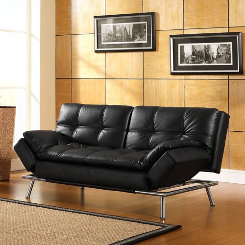 Belize Euro Lounger in Black Leather