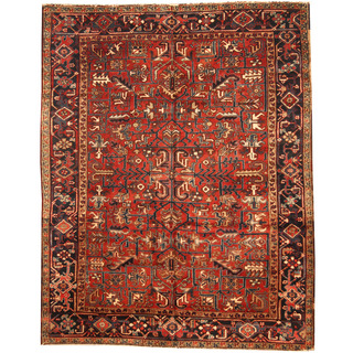 Antique 1920s handmade tribal carpet from Azerbaijan
