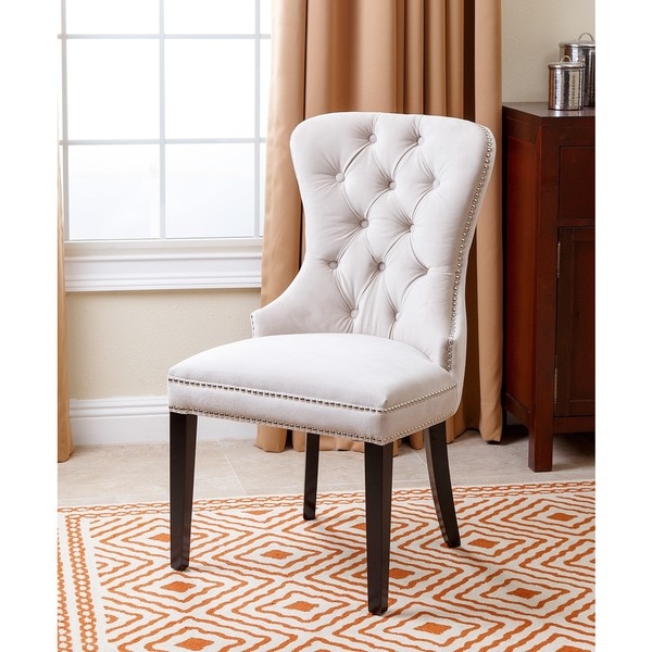 Abbyson Versailles Tufted Dining Chair, Ivory