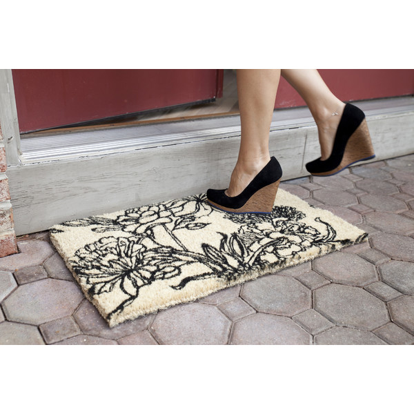 Handmade Ink Bouquet Doormat