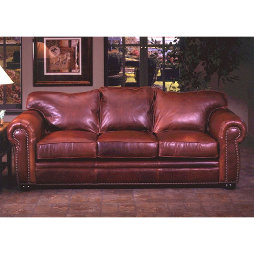 Monte Carlo Leather Queen Sleeper Sofa by Omnia Furniture