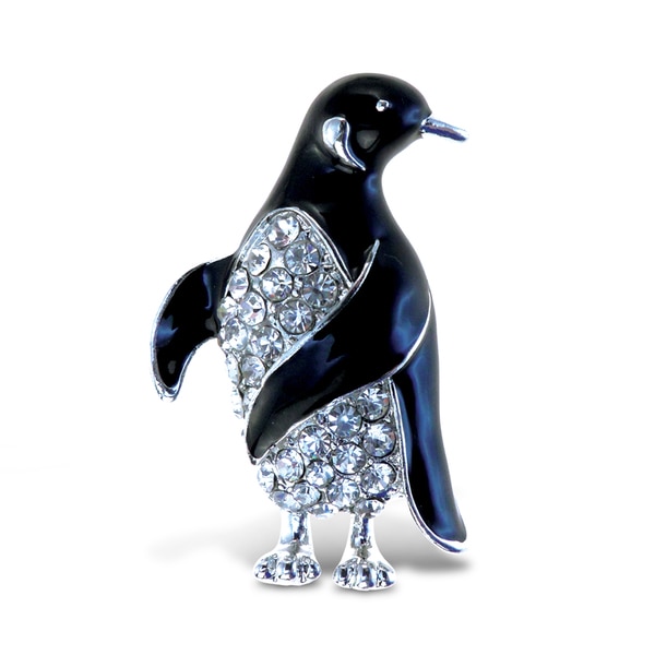 Metal Penguin Sparkling Refrigerator Magnet