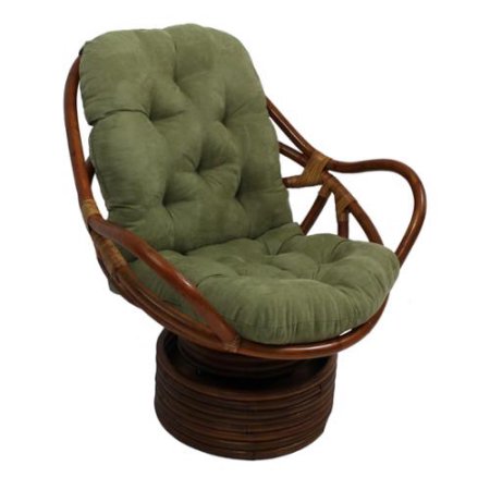 Tufted Green Microsuede leather Cushion Chair
