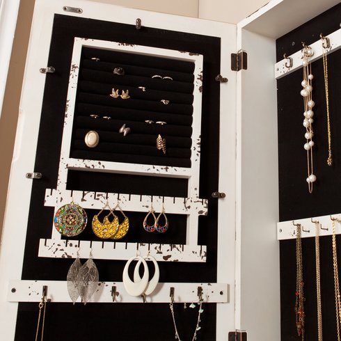 Lucinda Wall-Mounted Jewelry Armoire