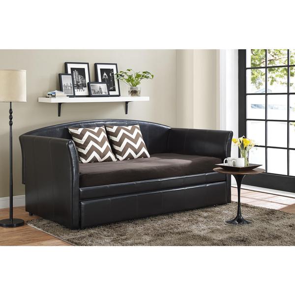 DHP Halle Upholstered Daybed and Trundle