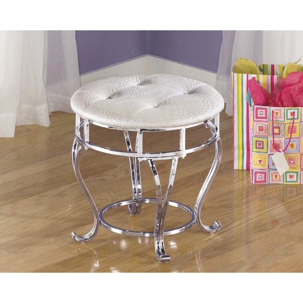 Upholstered Youth Vanity Stool