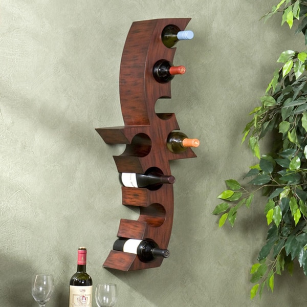 Harper Blvd Wall-mounted Curved Wine Storage Rack