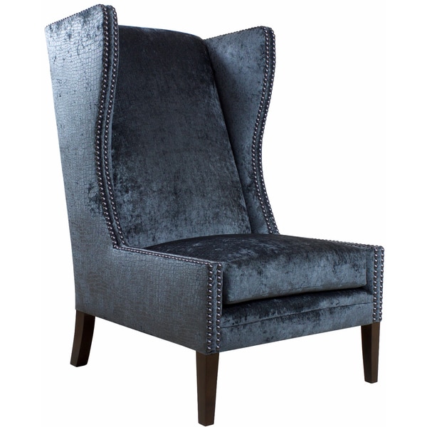 JAR Designs 'Alice' Blue Wingback Chair