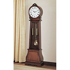 Transitional Grandfather Clock, Brown