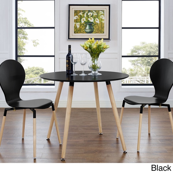 Track Circular Black/ Natural Dining Table