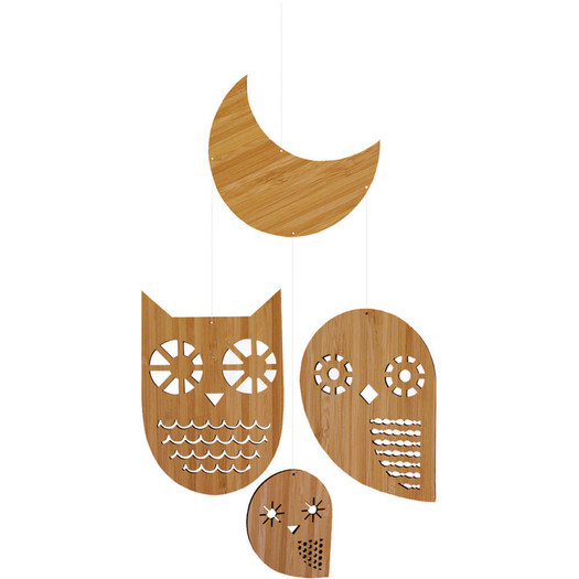 Owl Family Bamboo Mobile 